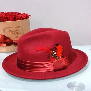 STUNNING✨️ BURGANDY St. Patrick Fedora 😍